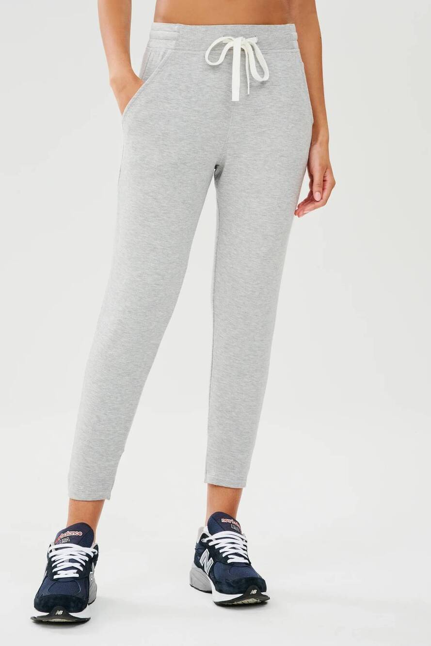 NEW SPLITS59 reena fleece 7/8 sweatpants in heather grey